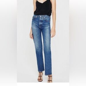 AG Alexxis high rise vintage button fly jeans dark wash size 26